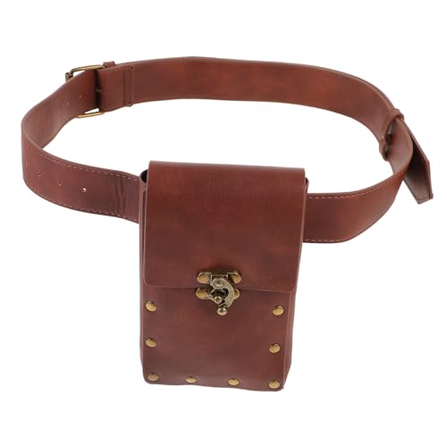 CALLARON Vintage-Tasche Steampunk-hüfttasche Lässiger Mittelalterliche Vintage-Ledertasche Steampunk-handyhalter Gothic-gürtel Gotische Geldbörse Eine Schulter Fräulein Geldtasche von CALLARON