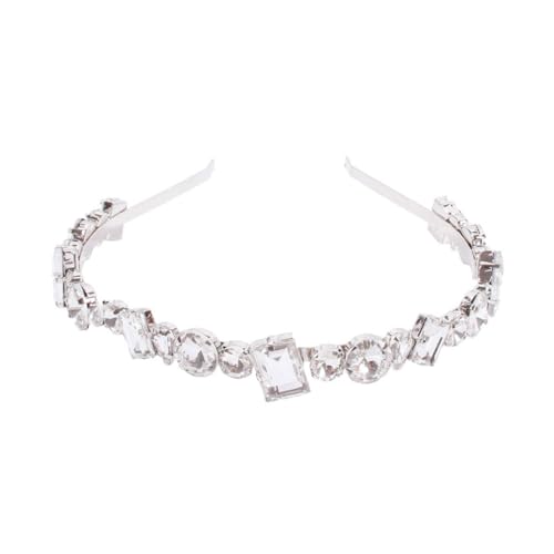 CALLARON Strass Stirnbänder Für Hochzeit Perlen- - -ehering Stirnband Haarschmuck Silber Für Mädchen Brautkrone Mit Strasssteinen Haarband Für Besondere Anlässe von CALLARON