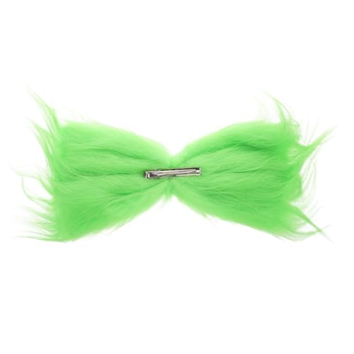 CALLARON Weihnachtliche Haarschleifen Mit Grünem Kunstfell Und Herzen Festliche Haaraccessoires Für Kostüme Und Feiertage Für Irischen Festtagslook von CALLARON