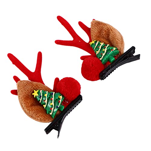 CALLARON Weihnachtliche Haarspangen mit Hirschgeweih Design Festliche Haarklammern für Mädchen Bunte Party Haarschmuck Geschenkidee für Weihnachtsfeiern von CALLARON