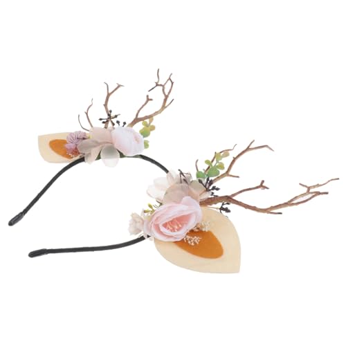 CALLARON Weihnachtlicher Haarreif Damen Geweih Design Kopfschmuck Party Karneval Festlich Haarschmuck Komfortabel und Sicher von CALLARON