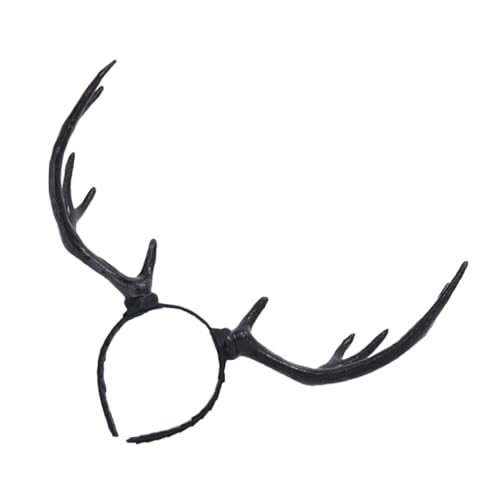 CALLARON Weihnachtlicher Rentier Haarreif mit Weichen Geweih Details Handgefertigtes Kostüm Accessoire für Party Fotografie und Festliche Anlässe Bequem und Schwarzes Design von CALLARON