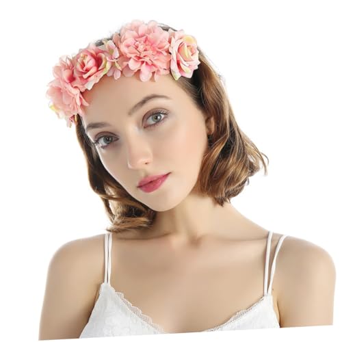 CALLARON Blumen Stirnband Weihnachten Blumen Haarreif Blumengirlande Kopfschmuck Weihnachtshaar Zubehör Für Party Und Dekoration von CALLARON