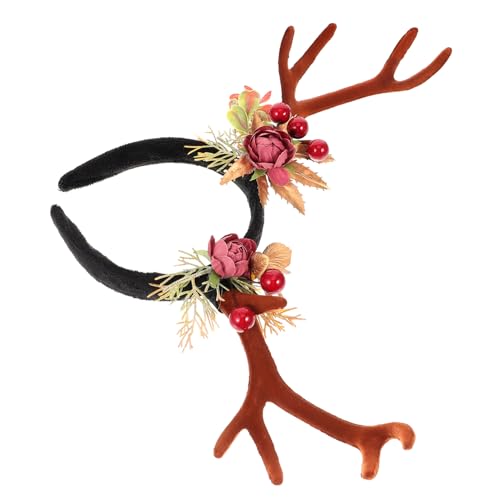 CALLARON Weihnachts Rentier Geweih Haarreif Lustiges Stirnband für Weihnachtsfeiern Festliches Accessoire für Damen und Herren Einzigartiges Antler Design für Feiertagskostüme und Partys von CALLARON