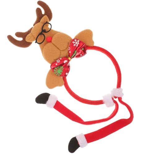 CALLARON Weihnachtlicher Haarreifen Mit Langem Rentiergeweih Festlicher Kopfschmuck Für Erwachsene Für Weihnachtsfeiern Karneval Und Cosplay-dress-up von CALLARON