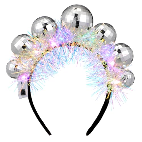 CALLARON Weihnachtliches Disco-stirnband Mit Bunten Discokugeln Für Partys Und Festlichkeiten Bequem Und Langlebig Für Frauen Und Mädchen Geeignet von CALLARON