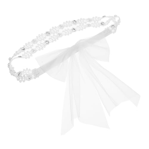 CALLARON Weißes -haarband Mit Schleife Für Junge Mädchen Weiche Haarschmuck-accessoires Für Mädchen Für Partys Fotoshootings Und Alltag von CALLARON