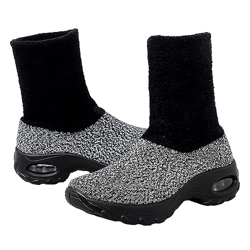 CALLARON Winterstiefel Damen Mid Top Warm Gefüttert Atmungsaktiv Sohle Outdoor Schuhe für Herbst und Schnee von CALLARON