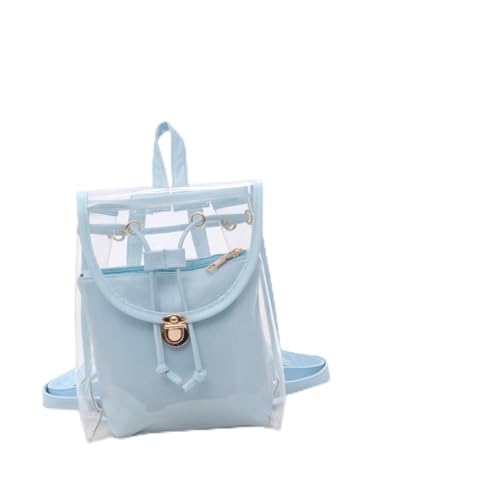 CALLARON Transparenter Rucksack Für Mädchen Doppellagig Bonbonfarben Handtasche Und Reiserucksack Für Sommer Und Frühling Mit Vielen Funktionalen Taschen von CALLARON