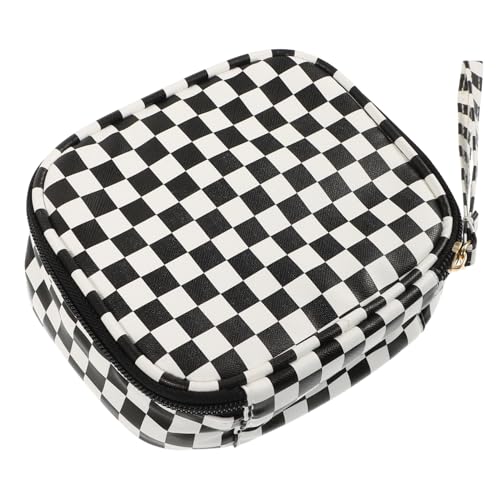 CALLARON Kleingeldbörse Für Damen Mit Reißverschluss Karomuster Geldbörse Kleine Geldbörse Zum Aufbewahren Von Münzen Lippenstift Und Schlüsseln von CALLARON