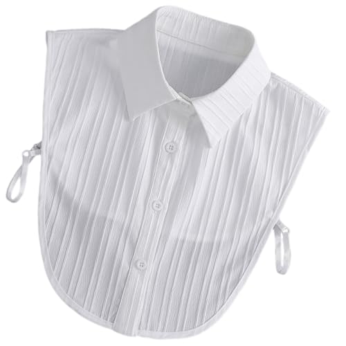 CALLARON shirt langarm only shirt langarm blusen langarm langarmbluse Kragen Stoff Hemden Allgleiches gefälschtes Kleidungsdekor-Accessoire Baumwolle Weiß von CALLARON
