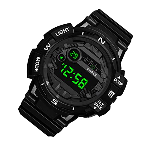 CALLARON Wasserdichte Multifunktionale Herren Elektronikuhr mit Leuchtendem Display Digitaler Zeitablesung und Bequemem Armband Langlebig und Praktisch für Alltag von CALLARON