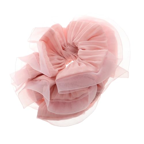 Chiffon Haargummi mit Rüschensaum Übergroße Organza Scrunchies für Hochzeitsfrisuren Haaraccessoire für Frauen Leicht Tragbar von CALLARON