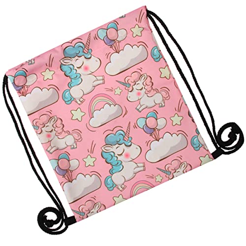 CALLARON Unicorn Pull-up Rucksack Für Mädchen Polyester Party-geschenktasche Mit Kordelzug Leicht Und Bequem Für Alltag Und Outdoor von CALLARON