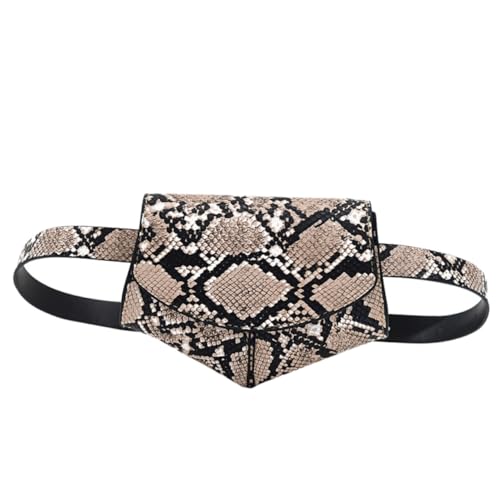 CALLARON Modische Schlangenmuster Sling Bag Damen Cross Bag Fanny Pack Handytasche Hüfttasche von CALLARON