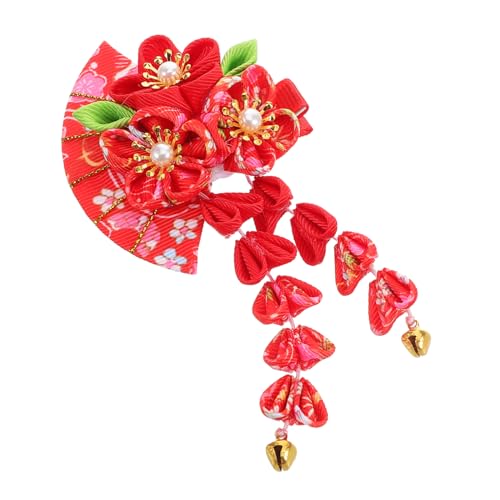 CALLARON Handgefertigte Japanische Blumen Haarspange mit Quaste Traditionelle Kimono Haarnadel für Frauen Antike Chinesische Haarnadel für Cosplay und Hochzeiten von CALLARON