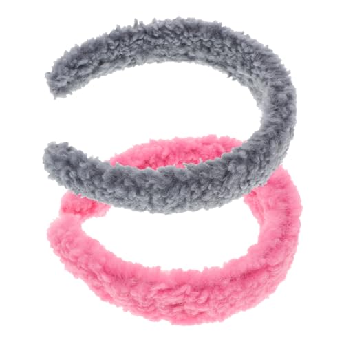 CALLARON 2stücke Titel Weiches Spa-haarband Aus Lammwolle Knalligen Farben Für Hautpflege Make-up-entfernung Und Tägliche Nutzung Rutschfestes Stylisches Stirnband Für Damen von CALLARON
