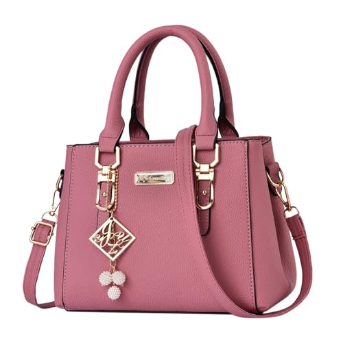 Handtasche für Damen, PU-Leder, Damen, Business, elegant, klassisch, schick, Vintage, Damen, abnehmbarer Schultergurt, Reißverschlussfach, Geldbörse und Handtasche, Top Grip, Umhängetasche Handtasche für Damen, PU-Leder, Damen, Business, elegant, klassisch, schick, Vintage, Damen, abnehmbarer Schultergurt, Reißverschlussfach, Geldbörse und Handtasche, Top Grip, Umhängetasche von CALLOVE
