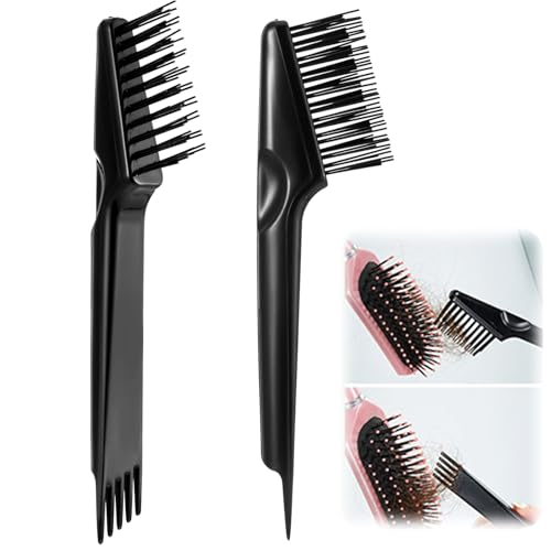 CALLYSONIC 2er Pack Bürstenreiniger, Haarbürsten Reinigungswerkzeug, Bürste Reinigung, Kamm Reinigungsbürste, Hair Brush Cleaner, Teppich Reiniger, Haarbürstenreiniger für Bürsten, Kämmen, Badematten von CALLYSONIC