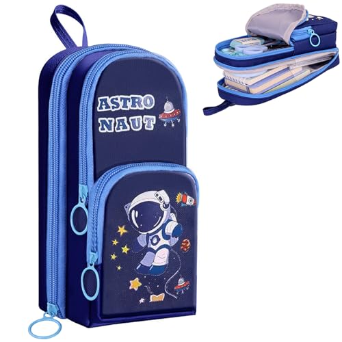 Mäppchen mit 3 Fach Große Kapazität, Federpenal mit Tragegriff, Federmäppchen Süßes, Schlamppermäppchen für Schule, Pencil Case, Federmappe für Mädchen, Junge, Schulen, mit Angemessenen Stauraum von CALLYSONIC