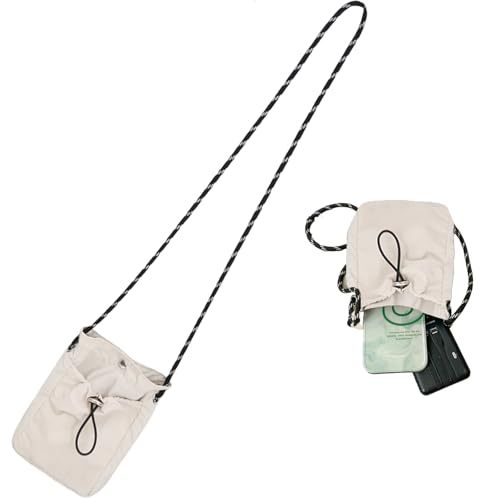 CALLYSONIC Brustbeutel Herren, Brusttasche Damen Klein, Handytasche zum Umhängen, Wasserdicht Handy Umhängetasche für Passport, Kreditkarten, Smartphone, Münzen, Crossbody Bag mit Kordelzug(Weiß 1) CALLYSONIC Brustbeutel Herren, Brusttasche Damen Klein, Handytasche zum Umhängen, Wasserdicht Handy Umhängetasche für Passport, Kreditkarten, Smartphone, Münzen, Crossbody Bag mit Kordelzug(Weiß 1) von CALLYSONIC