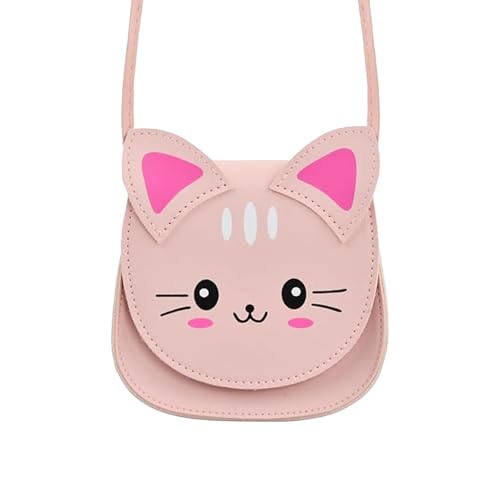 CALLYSONIC Süße Handtasche Mädchen, Umhängetasche Kinder, Kleine Katze Tasche, Messenger Bag Verstellbare Umhängetasche für Geschenk Mädchen 5 Jahre Geburtstag (V) von CALLYSONIC