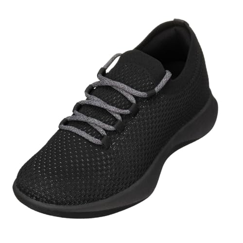 CALTO Herren Unsichtbare Höhensteigerung Elevator Schuhe – Ultraleichte sportliche Sneakers – 6,1 cm größer, Schwarz , 42 1/3 EU von CALTO