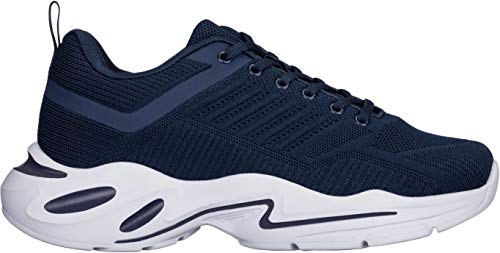 CALTO Herren unsichtbare Höhenerhöhung Schuhe – super leichte sportliche Sneaker – 6,6 cm größer, Blau, 42.5 EU von CALTO