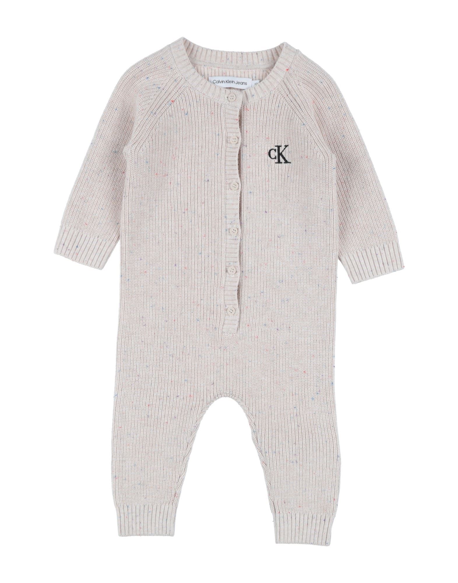 CALVIN KLEIN JEANS Babystrampler & -latzhosen Kinder Beige von CALVIN KLEIN JEANS