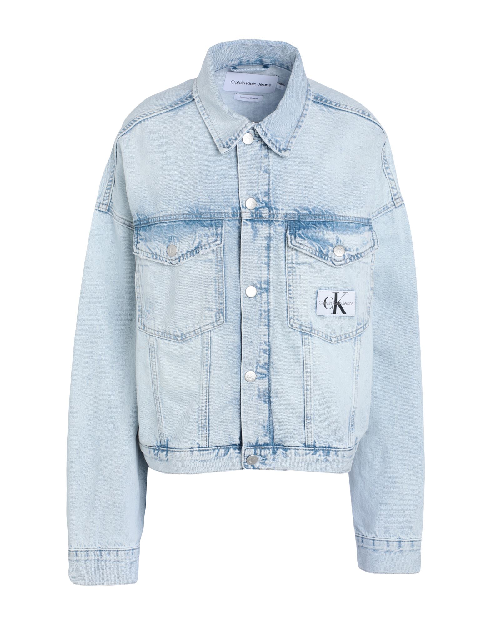 CALVIN KLEIN JEANS Jeansjacke/-mantel Damen Blau von CALVIN KLEIN JEANS