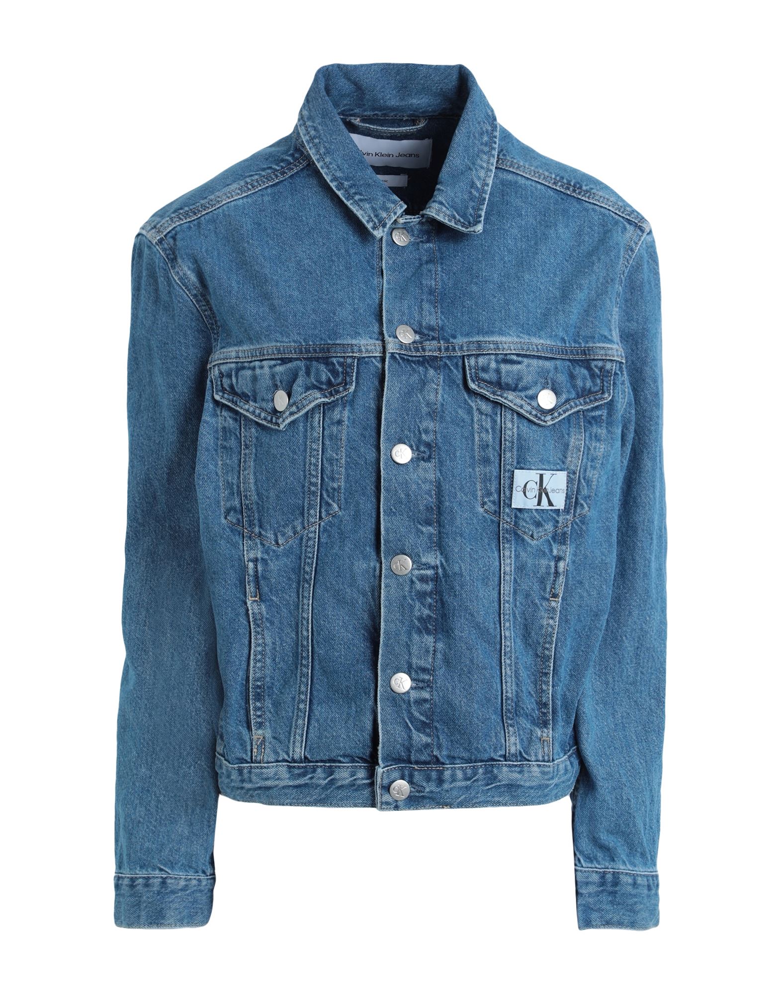 CALVIN KLEIN JEANS Jeansjacke/-mantel Damen Blau von CALVIN KLEIN JEANS