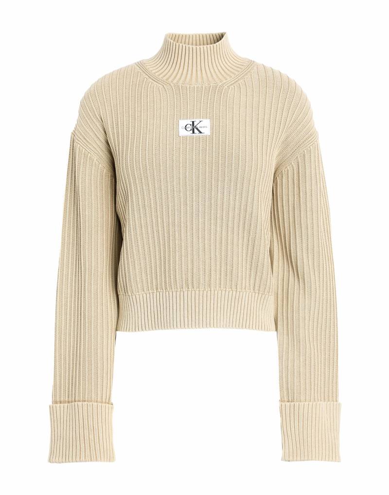 CALVIN KLEIN JEANS Rollkragenpullover Damen Sand von CALVIN KLEIN JEANS
