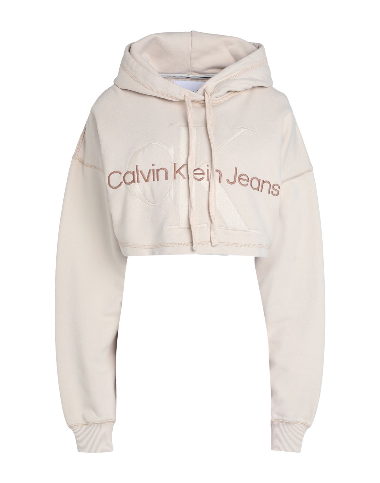 CALVIN KLEIN JEANS Sweatshirt Damen Beige von CALVIN KLEIN JEANS