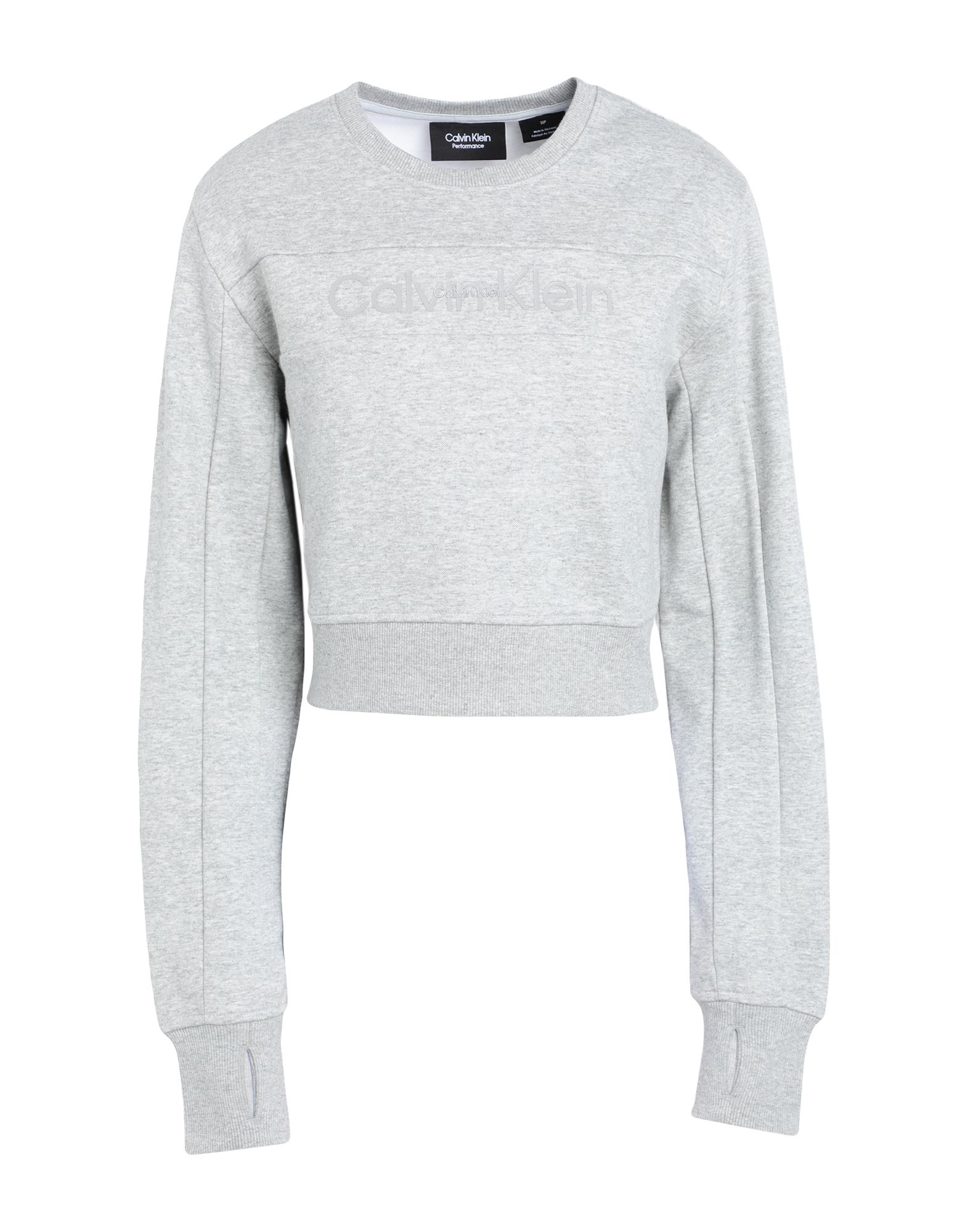 CALVIN KLEIN PERFORMANCE Sweatshirt Damen Hellgrau von CALVIN KLEIN PERFORMANCE