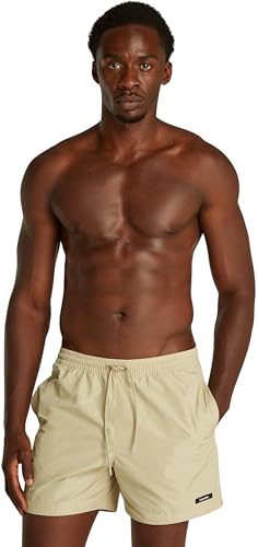 Calvin Klein Herren Badehose Medium Drawstring mit Tunnelzug, Beige (Sandalwood), XL von Calvin Klein