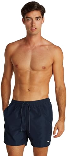 Calvin Klein Herren Badehose Medium Drawstring mit Tunnelzug, Blau (Dark Sapphire), XXL von Calvin Klein