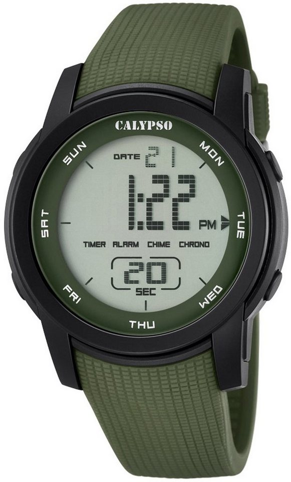 CALYPSO WATCHES Chronograph Color Splash, K5698/4, Armbanduhr, Quarzuhr, Herrenuhr, Datum, Digitalanzeige, Stoppfunktion von CALYPSO WATCHES