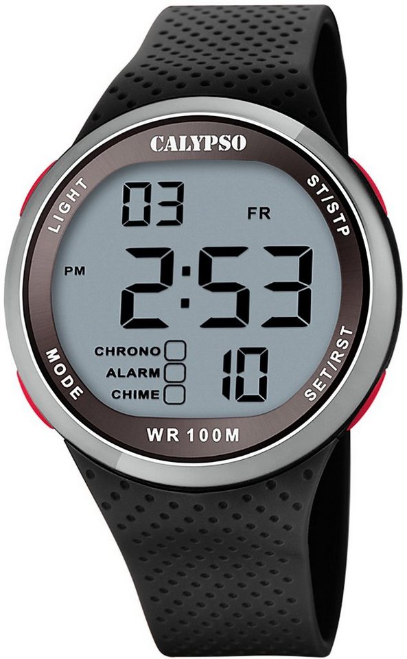 CALYPSO WATCHES Chronograph Color Splash, K5785/4, Armbanduhr, Quarzuhr, Herrenuhr, Datum, Digitalanzeige, Stoppfunktion von CALYPSO WATCHES