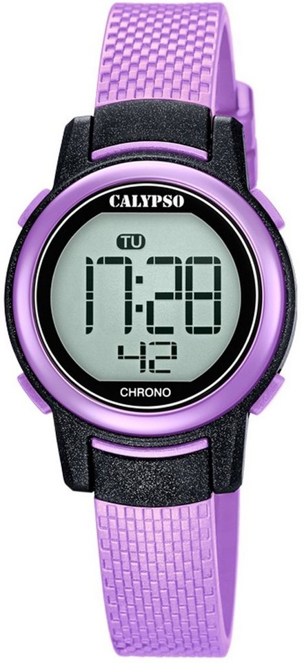 CALYPSO WATCHES Chronograph Digital Crush, K5736/4, Armbanduhr, Quarzuhr, Damenuhr, Digitalanzeige, Datum, Stoppfunktion von CALYPSO WATCHES