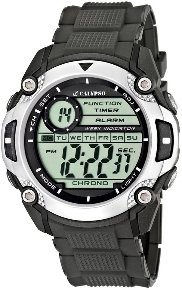 CALYPSO WATCHES Chronograph Digital For Man K5577/1, Armbanduhr, Quarzuhr, Herrenuhr, Datum, Digitalanzeige, Stoppfunktion von CALYPSO WATCHES