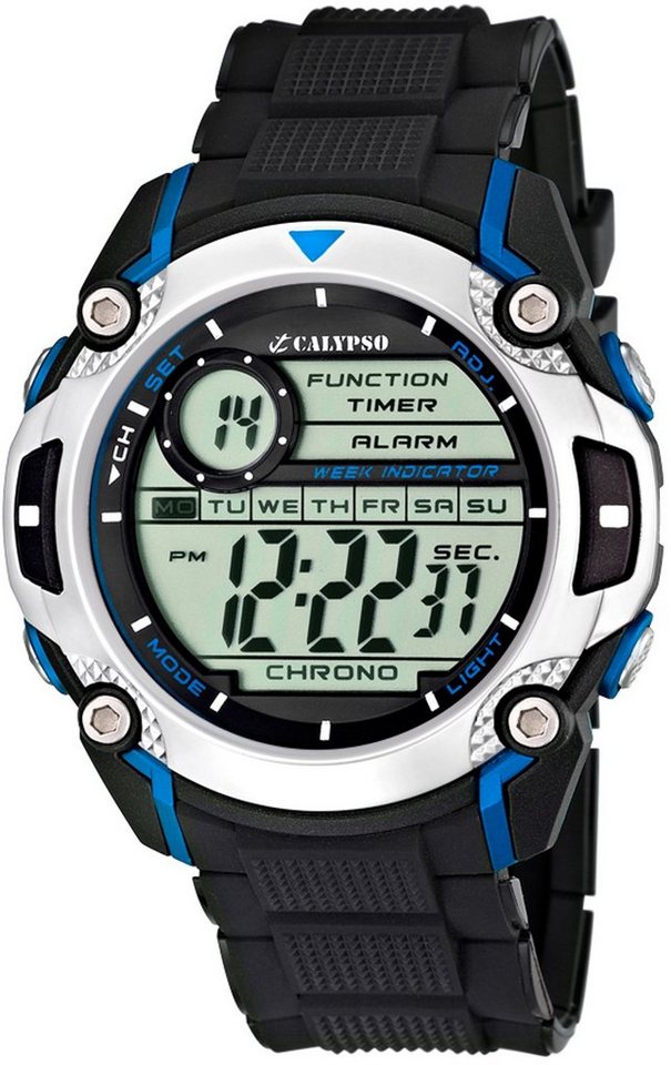 CALYPSO WATCHES Chronograph Digital For Man K5577/2, Armbanduhr, Quarzuhr, Herrenuhr, digital, Datum, Stoppfunktion von CALYPSO WATCHES