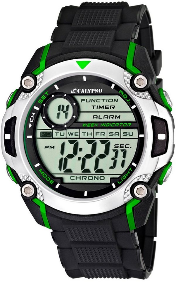 CALYPSO WATCHES Chronograph Digital For Man K5577/3, Armbanduhr, Quarzuhr, Herrenuhr, digital, Datum, Stoppfunktion von CALYPSO WATCHES