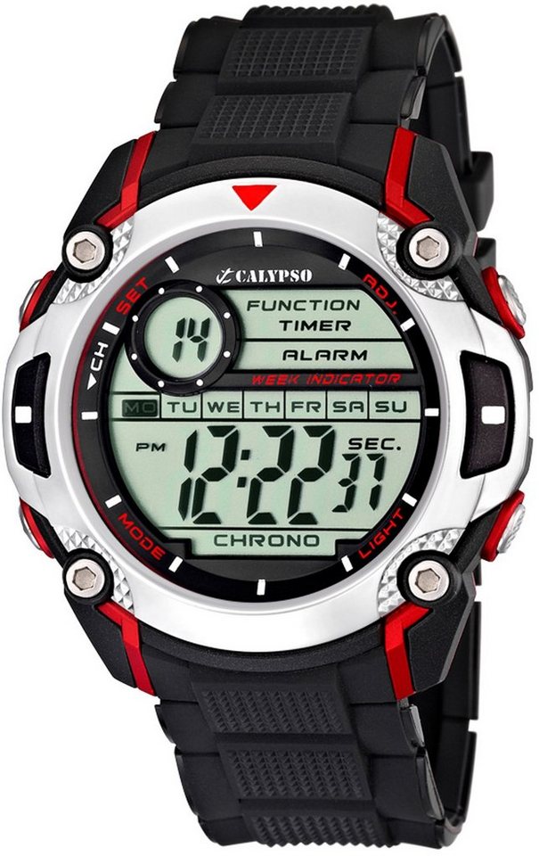 CALYPSO WATCHES Chronograph Digital For Man K5577/4, Armbanduhr, Quarzuhr, Herrenuhr, digital, Datum, Stoppfunktion von CALYPSO WATCHES