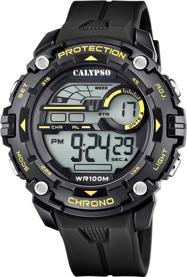 CALYPSO WATCHES Chronograph Digital For Man, K5819/4, Armbanduhr, Quarzuhr, Herrenuhr, Datum, Digitalanzeige, Stoppfunktion von CALYPSO WATCHES