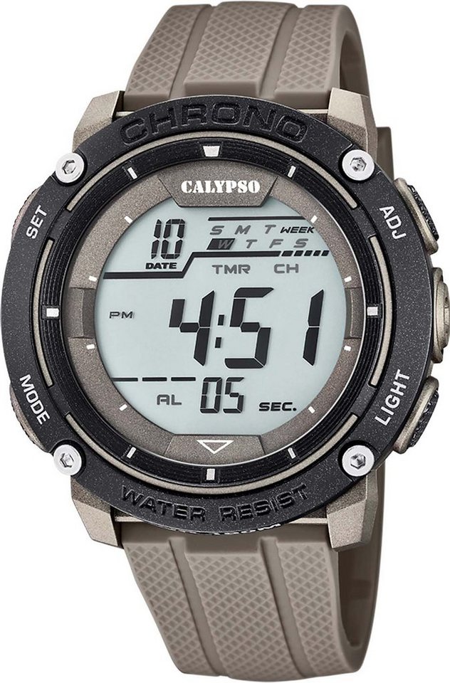 CALYPSO WATCHES Chronograph Digital For Man, K5820/1, Armbanduhr, Quarzuhr, Herrenuhr, Datum, Digitalanzeige, Stoppfunktion von CALYPSO WATCHES