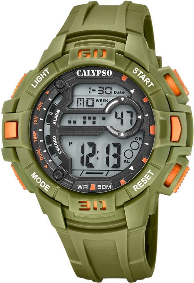 CALYPSO WATCHES Chronograph Digital For Man K5836/3, Armbanduhr, Quarzuhr, Herrenuhr, digital, Datum, Stoppfunktion von CALYPSO WATCHES