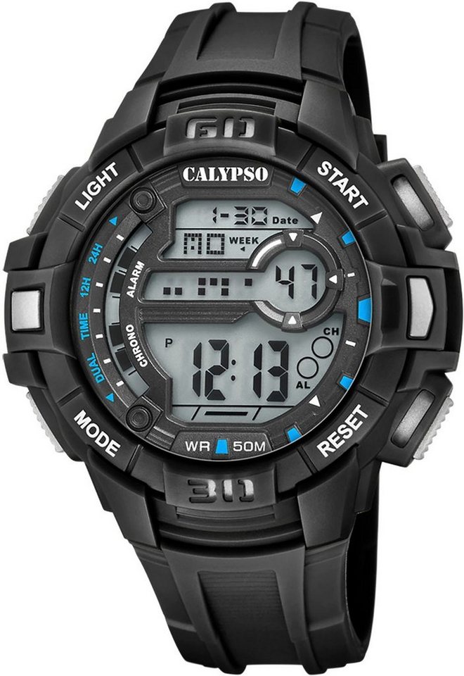 CALYPSO WATCHES Chronograph Digital For Man, K5836/4, Armbanduhr, Quarzuhr, Herrenuhr, Datum, Digitalanzeige, Stoppfunktion von CALYPSO WATCHES