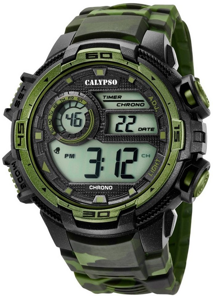 CALYPSO WATCHES Chronograph X-Trem, K5723/2, Armbanduhr, Quarzuhr, Herrenuhr, Datum, Digitalanzeige, Stoppfunktion von CALYPSO WATCHES