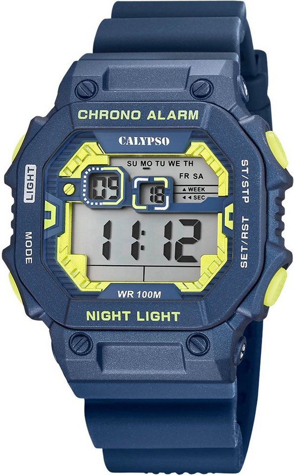 CALYPSO WATCHES Chronograph X-Trem, K5840/4, Armbanduhr, Quarzuhr, Herrenuhr, Datum, Digitalanzeige, Stoppfunktion von CALYPSO WATCHES