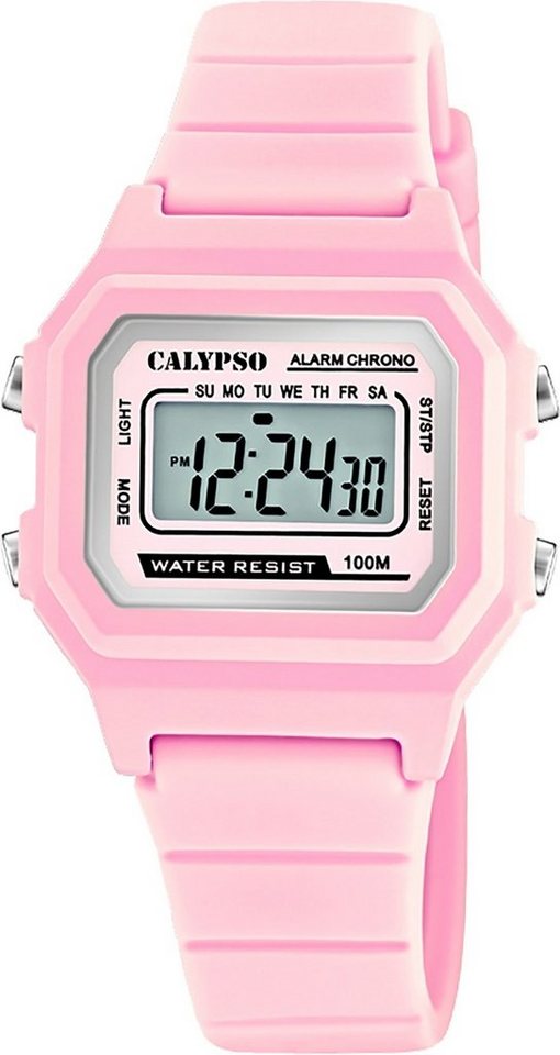 CALYPSO WATCHES Digitaluhr Calypso Damen Uhr Digital Sport K5802/3, (Digitaluhr), Damenuhr eckig, mittel (ca. 33mm), Kunststoffarmband, Sport-Style von CALYPSO WATCHES